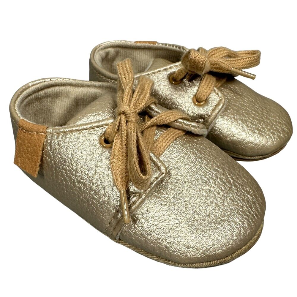 My Baby Shoes Metallic Beige Size 2 Soft